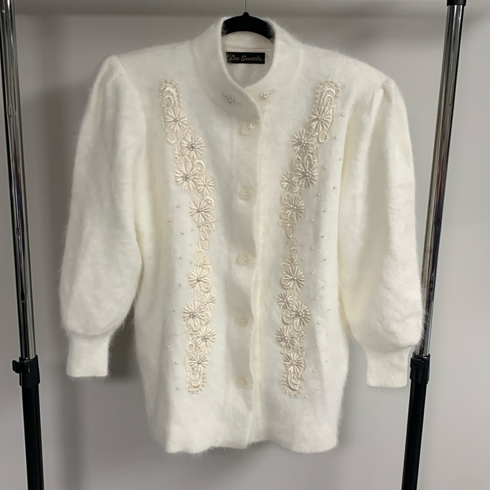 🚫SOLD🚫Lee Sands Angora Rabbit Fur One Size Coat